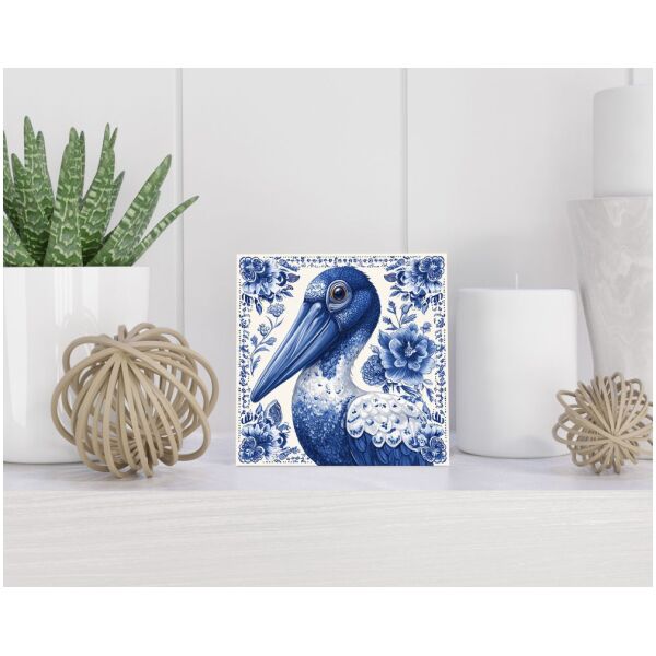 Tegel 15X15 Cm Met Delfts Blauw Cadeau Decoratie | Tegeltjes Met Tekst | Tegeltjes Met Spreuken | Collega | Oma | Opa | Pensioen | Mama | Papa | Vriend Tegel 15x15 cm Delfts blauw