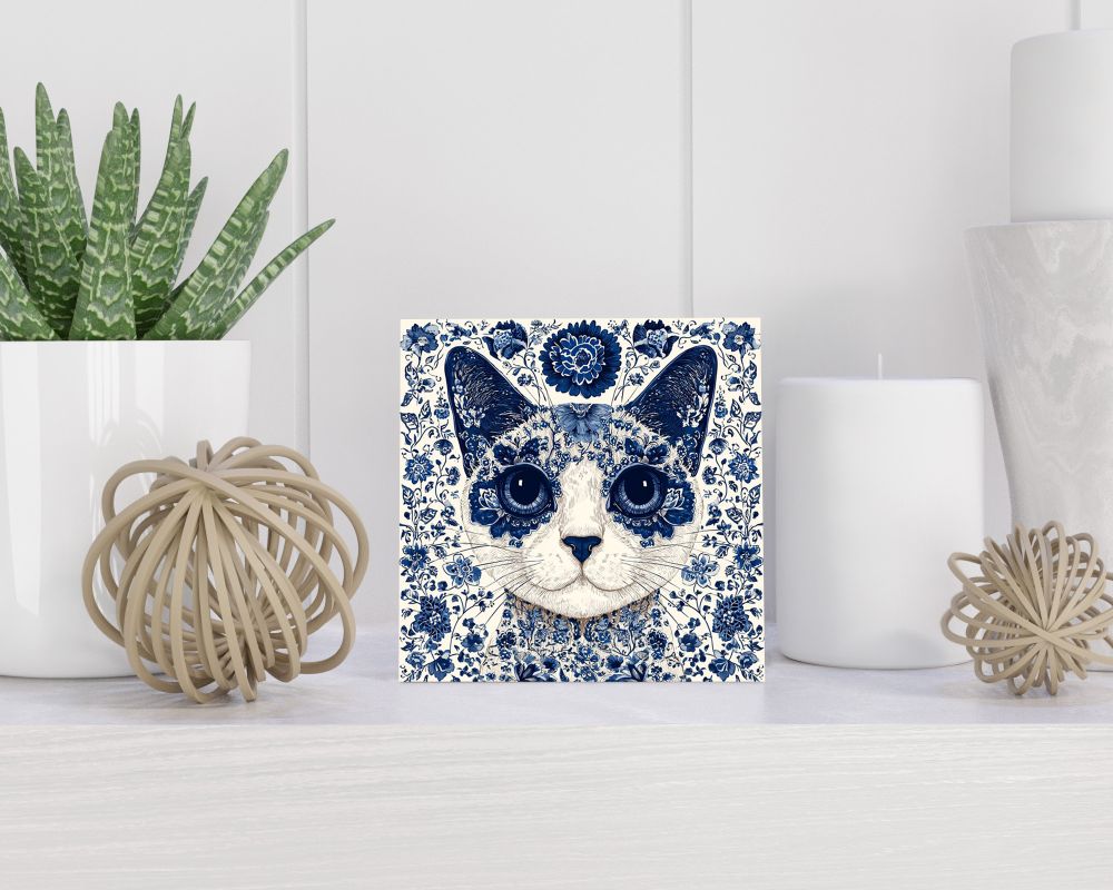 Tegel 15X15 Cm Met Delfts Blauw Cadeau Decoratie | Tegeltjes Met Tekst | Tegeltjes Met Spreuken | Collega | Oma | Opa | Pensioen | Mama | Papa | Vriend Tegel 15x15 cm Delfts blauw