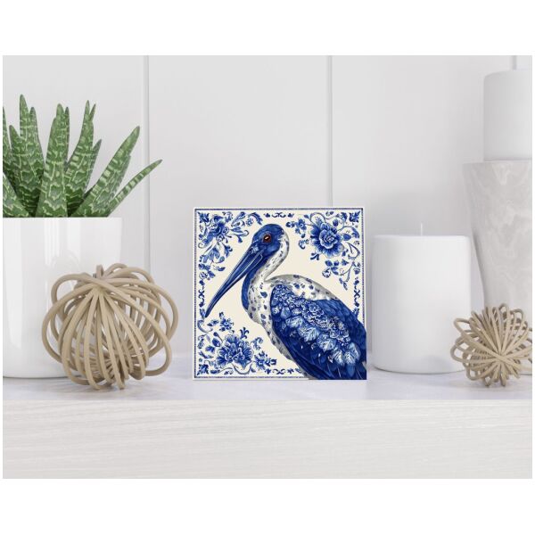 Tegel 15X15 Cm Met Delfts Blauw Cadeau Decoratie | Tegeltjes Met Tekst | Tegeltjes Met Spreuken | Collega | Oma | Opa | Pensioen | Mama | Papa | Vriend Tegel 15x15 cm Delfts blauw