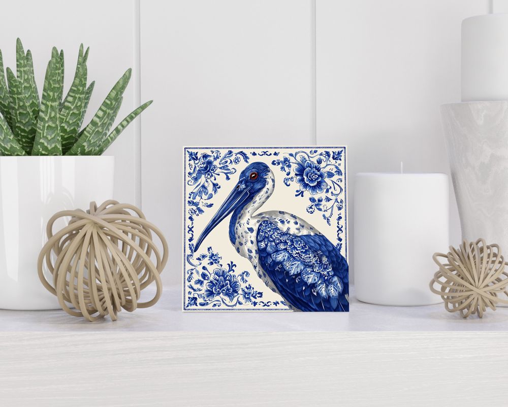 Tegel 15X15 Cm Met Delfts Blauw Cadeau Decoratie | Tegeltjes Met Tekst | Tegeltjes Met Spreuken | Collega | Oma | Opa | Pensioen | Mama | Papa | Vriend Tegel 15x15 cm Delfts blauw