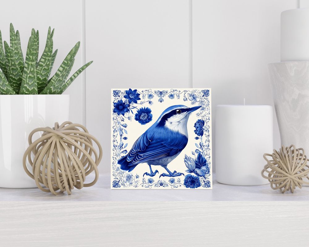 Tegel 15X15 Cm Met Delfts Blauw Cadeau Decoratie | Tegeltjes Met Tekst | Tegeltjes Met Spreuken | Collega | Oma | Opa | Pensioen | Mama | Papa | Vriend Tegel 15x15 cm Delfts blauw
