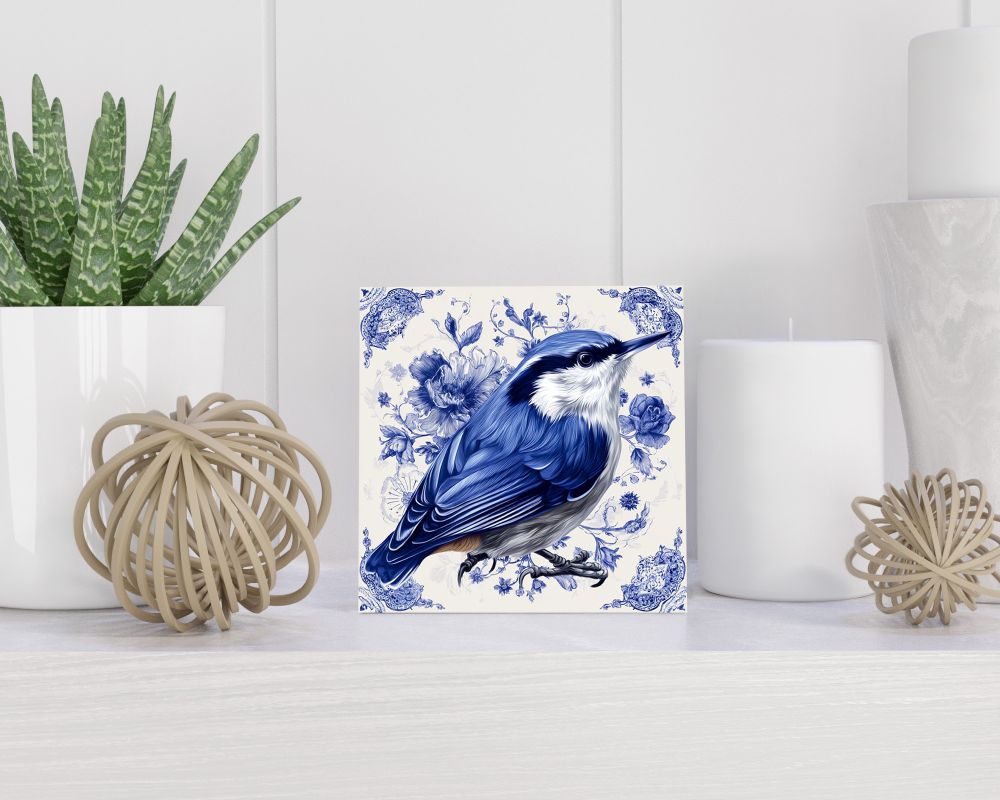 Tegel 15X15 Cm Met Delfts Blauw Cadeau Decoratie | Tegeltjes Met Tekst | Tegeltjes Met Spreuken | Collega | Oma | Opa | Pensioen | Mama | Papa | Vriend Tegel 15x15 cm Delfts blauw