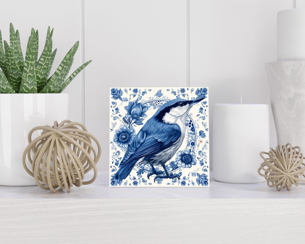 Tegel 15X15 Cm Met Delfts Blauw Cadeau Decoratie | Tegeltjes Met Tekst | Tegeltjes Met Spreuken | Collega | Oma | Opa | Pensioen | Mama | Papa | Vriend Tegel 15x15 cm Delfts blauw