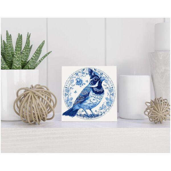 Tegel 15X15 Cm Met Delfts Blauw Cadeau Decoratie | Tegeltjes Met Tekst | Tegeltjes Met Spreuken | Collega | Oma | Opa | Pensioen | Mama | Papa | Vriend Tegel 15x15 cm Delfts blauw