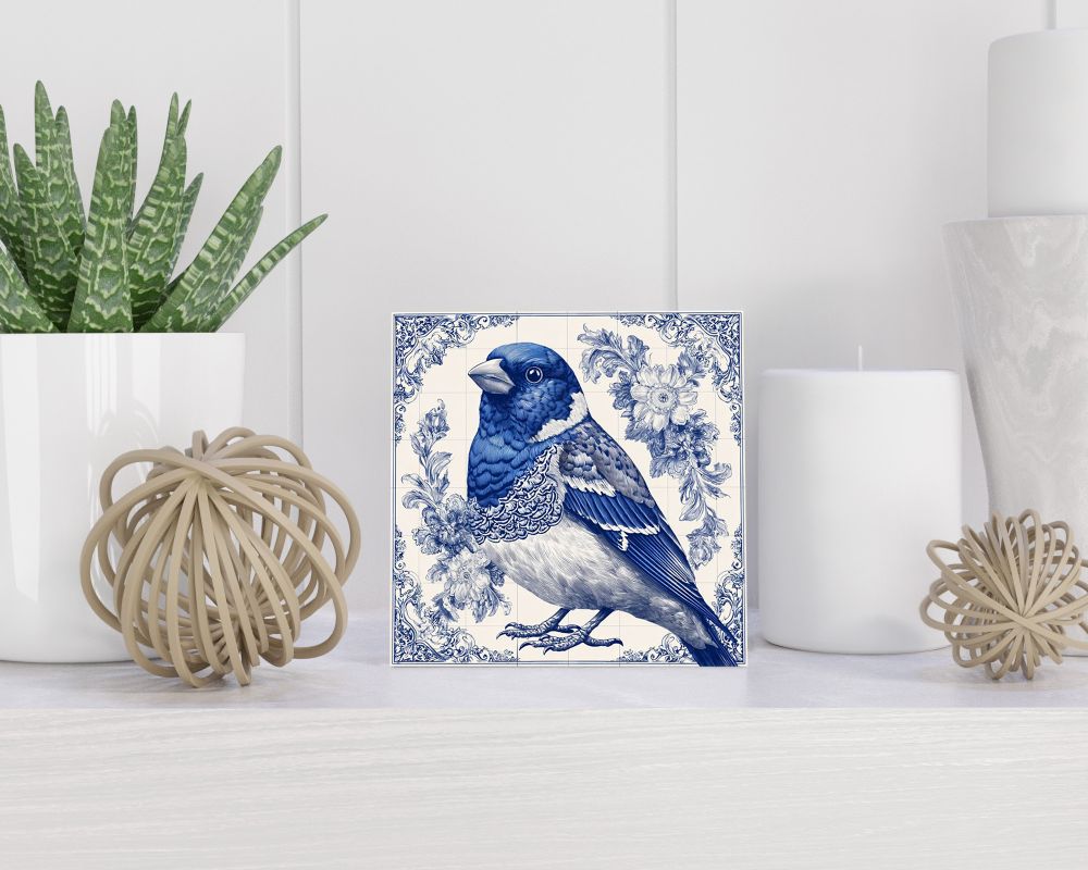 Tegel 15X15 Cm Met Delfts Blauw Cadeau Decoratie | Tegeltjes Met Tekst | Tegeltjes Met Spreuken | Collega | Oma | Opa | Pensioen | Mama | Papa | Vriend Tegel 15x15 cm Delfts blauw