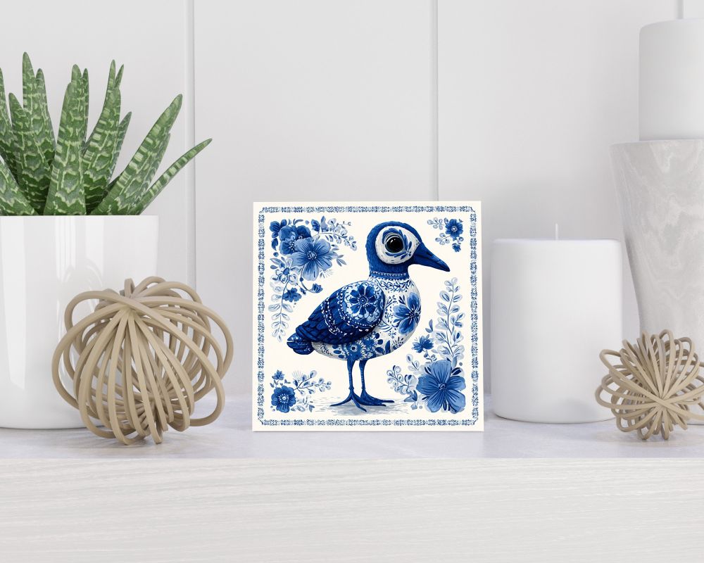 Tegel 15X15 Cm Met Delfts Blauw Cadeau Decoratie | Tegeltjes Met Tekst | Tegeltjes Met Spreuken | Collega | Oma | Opa | Pensioen | Mama | Papa | Vriend Tegel 15x15 cm Delfts blauw