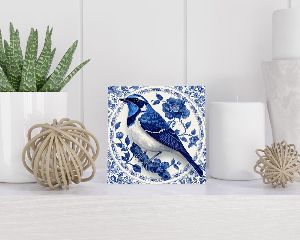 Tegel 15X15 Cm Met Delfts Blauw Cadeau Decoratie | Tegeltjes Met Tekst | Tegeltjes Met Spreuken | Collega | Oma | Opa | Pensioen | Mama | Papa | Vriend Tegel 15x15 cm Delfts blauw