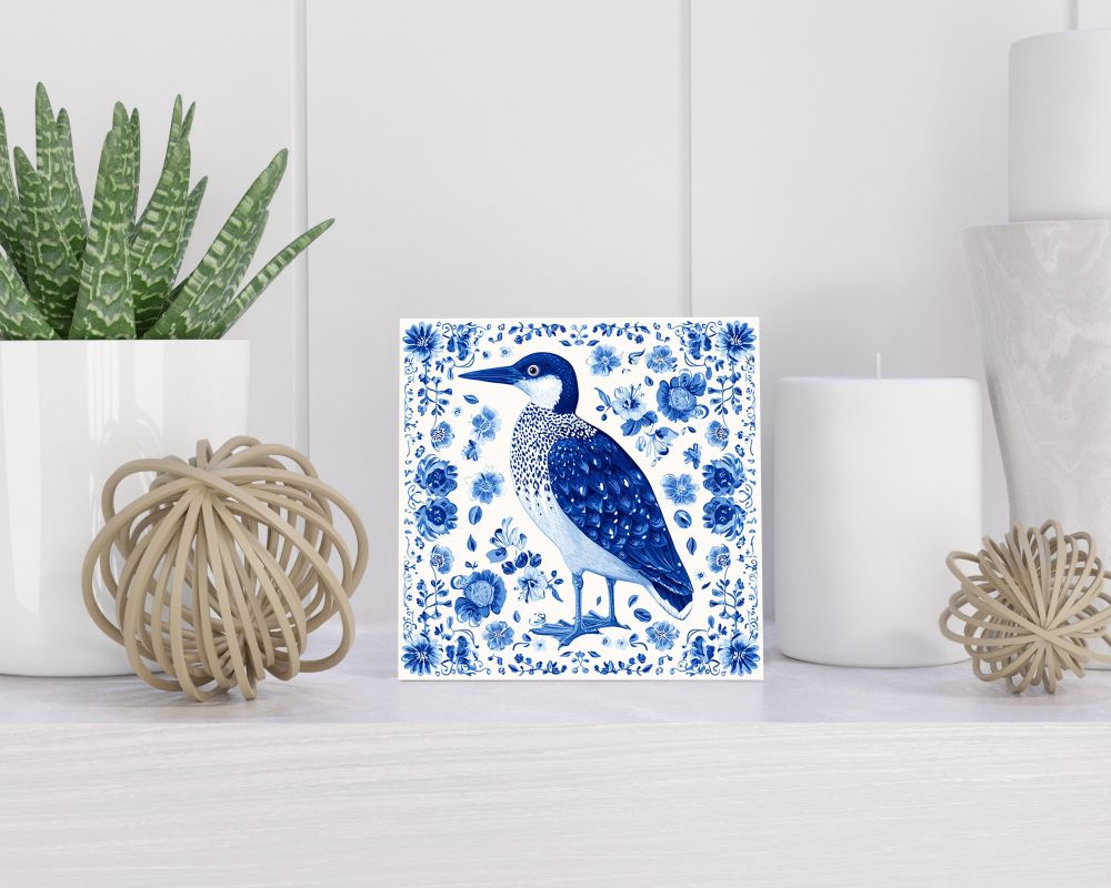 Tegel 15X15 Cm Met Delfts Blauw Cadeau Decoratie | Tegeltjes Met Tekst | Tegeltjes Met Spreuken | Collega | Oma | Opa | Pensioen | Mama | Papa | Vriend Tegel 15x15 cm Delfts blauw