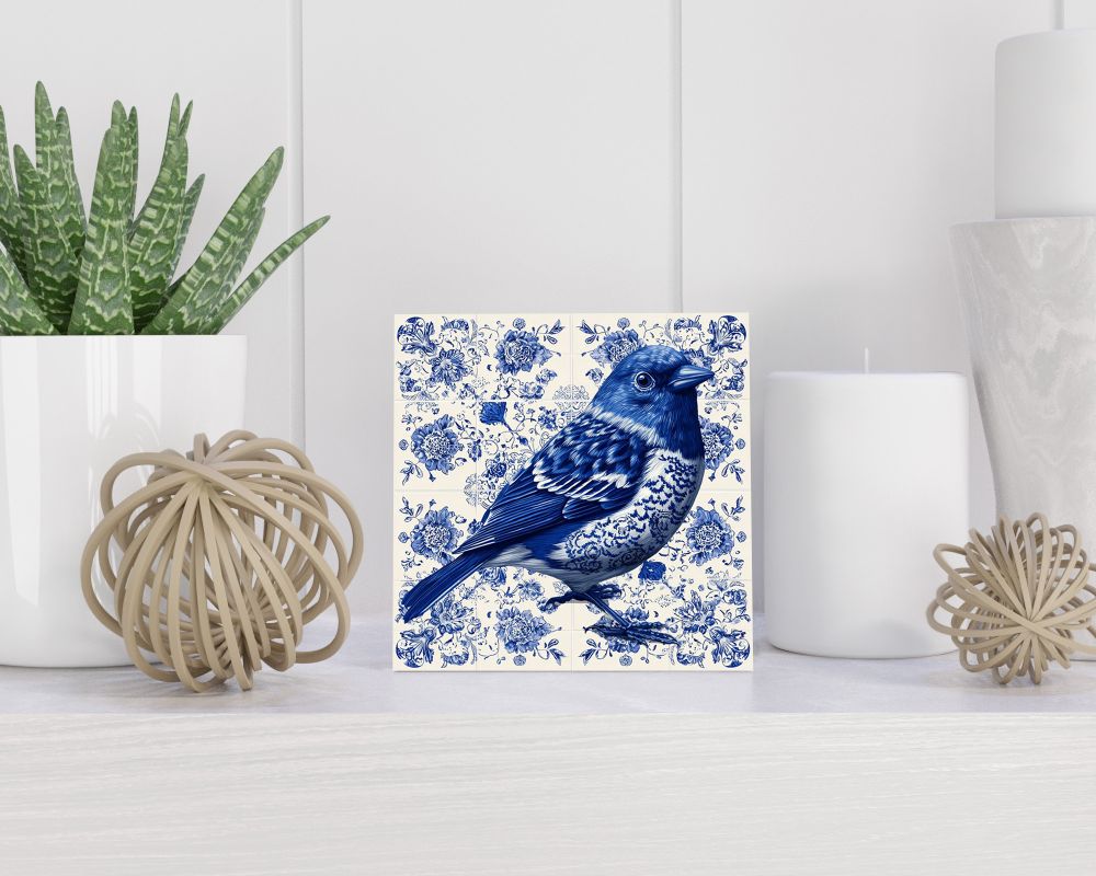 Tegel 15X15 Cm Met Delfts Blauw Cadeau Decoratie | Tegeltjes Met Tekst | Tegeltjes Met Spreuken | Collega | Oma | Opa | Pensioen | Mama | Papa | Vriend Tegel 15x15 cm Delfts blauw