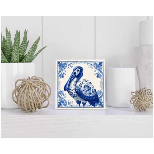 Tegel 15X15 Cm Met Delfts Blauw Cadeau Decoratie | Tegeltjes Met Tekst | Tegeltjes Met Spreuken | Collega | Oma | Opa | Pensioen | Mama | Papa | Vriend Tegel 15x15 cm Delfts blauw