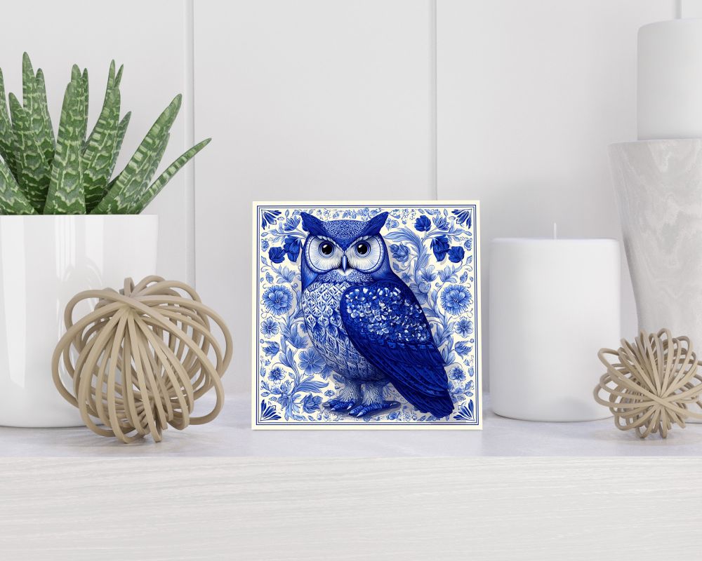 Tegel 15X15 Cm Met Delfts Blauw Cadeau Decoratie | Tegeltjes Met Tekst | Tegeltjes Met Spreuken | Collega | Oma | Opa | Pensioen | Mama | Papa | Vriend Tegel 15x15 cm Delfts blauw