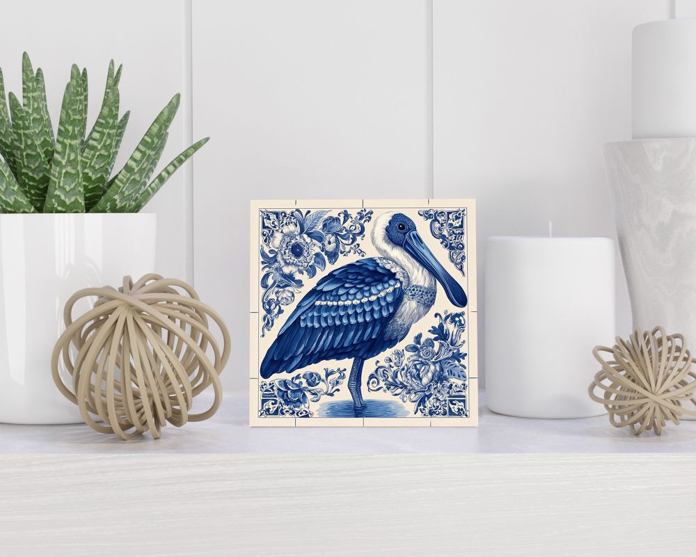 Tegel 15X15 Cm Met Delfts Blauw Cadeau Decoratie | Tegeltjes Met Tekst | Tegeltjes Met Spreuken | Collega | Oma | Opa | Pensioen | Mama | Papa | Vriend Tegel 15x15 cm Delfts blauw