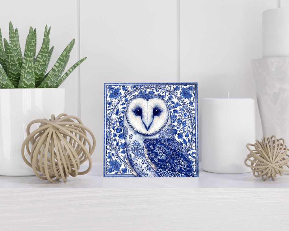 Tegel 15X15 Cm Met Delfts Blauw Cadeau Decoratie | Tegeltjes Met Tekst | Tegeltjes Met Spreuken | Collega | Oma | Opa | Pensioen | Mama | Papa | Vriend Tegel 15x15 cm Delfts blauw