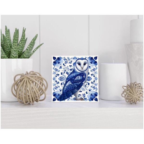 Tegel 15X15 Cm Met Delfts Blauw Cadeau Decoratie | Tegeltjes Met Tekst | Tegeltjes Met Spreuken | Collega | Oma | Opa | Pensioen | Mama | Papa | Vriend Tegel 15x15 cm Delfts blauw