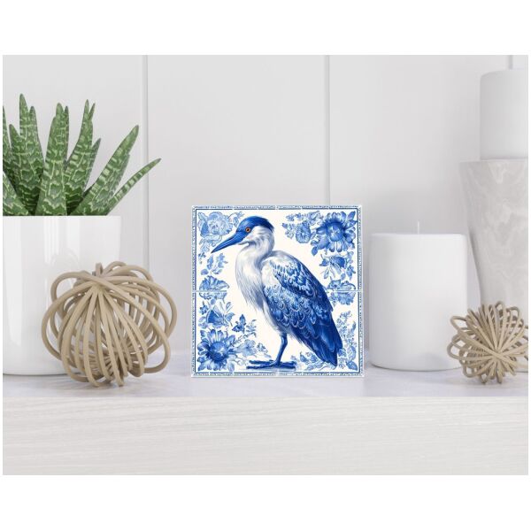 Tegel 15X15 Cm Met Delfts Blauw Cadeau Decoratie | Tegeltjes Met Tekst | Tegeltjes Met Spreuken | Collega | Oma | Opa | Pensioen | Mama | Papa | Vriend Tegel 15x15 cm Delfts blauw