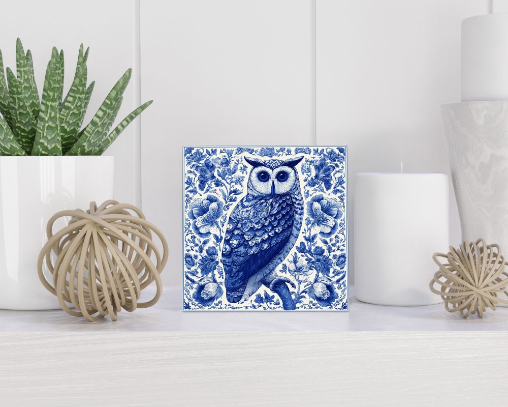 Tegel 15X15 Cm Met Delfts Blauw Cadeau Decoratie | Tegeltjes Met Tekst | Tegeltjes Met Spreuken | Collega | Oma | Opa | Pensioen | Mama | Papa | Vriend Tegel 15x15 cm Delfts blauw