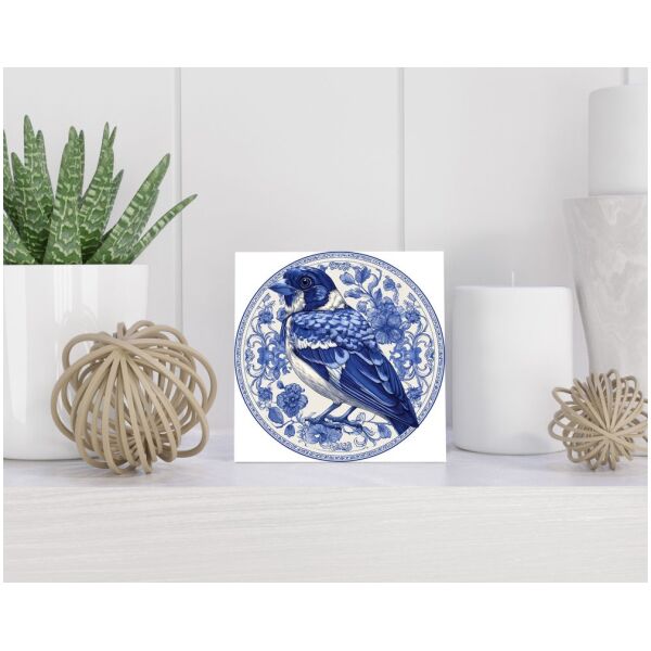 Tegel 15X15 Cm Met Delfts Blauw Cadeau Decoratie | Tegeltjes Met Tekst | Tegeltjes Met Spreuken | Collega | Oma | Opa | Pensioen | Mama | Papa | Vriend Tegel 15x15 cm Delfts blauw