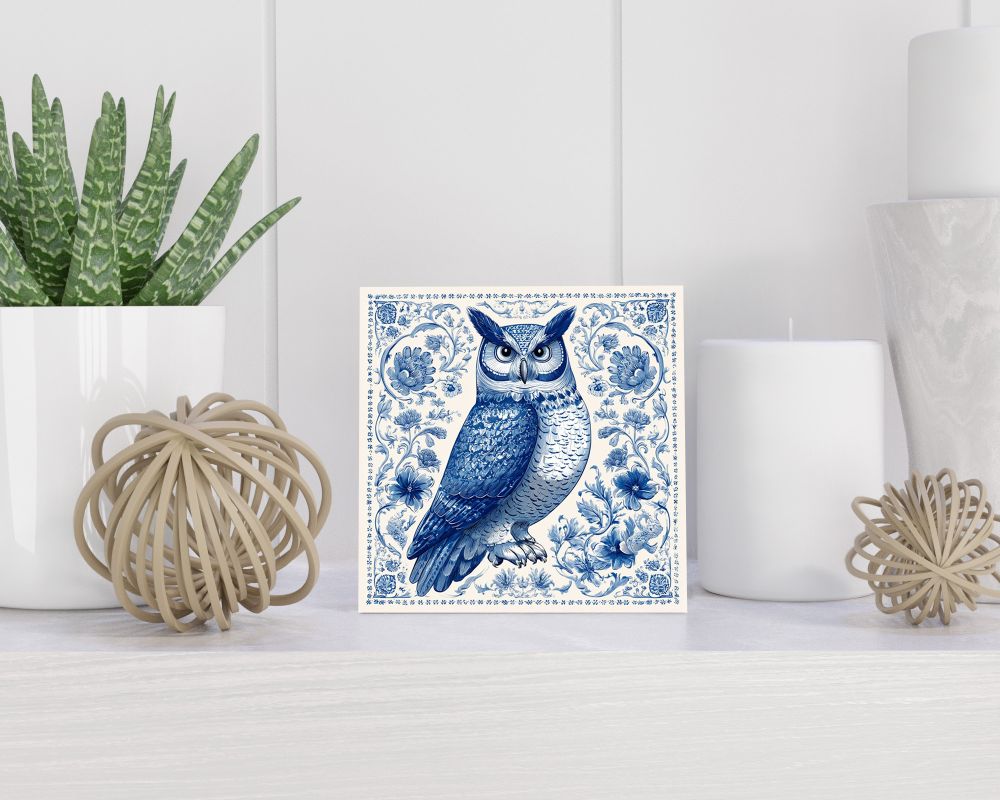 Tegel 15X15 Cm Met Delfts Blauw Cadeau Decoratie | Tegeltjes Met Tekst | Tegeltjes Met Spreuken | Collega | Oma | Opa | Pensioen | Mama | Papa | Vriend Tegel 15x15 cm Delfts blauw