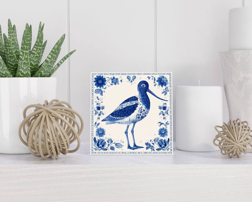 Tegel 15X15 Cm Met Delfts Blauw Cadeau Decoratie | Tegeltjes Met Tekst | Tegeltjes Met Spreuken | Collega | Oma | Opa | Pensioen | Mama | Papa | Vriend Tegel 15x15 cm Delfts blauw