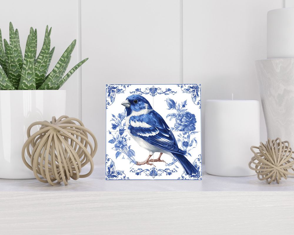 Tegel 15X15 Cm Met Delfts Blauw Cadeau Decoratie | Tegeltjes Met Tekst | Tegeltjes Met Spreuken | Collega | Oma | Opa | Pensioen | Mama | Papa | Vriend Tegel 15x15 cm Delfts blauw