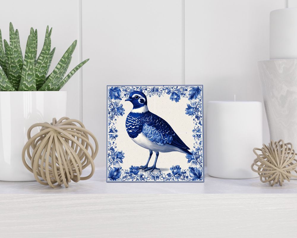 Tegel 15X15 Cm Met Delfts Blauw Cadeau Decoratie | Tegeltjes Met Tekst | Tegeltjes Met Spreuken | Collega | Oma | Opa | Pensioen | Mama | Papa | Vriend Tegel 15x15 cm Delfts blauw