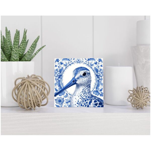 Tegel 15X15 Cm Met Delfts Blauw Cadeau Decoratie | Tegeltjes Met Tekst | Tegeltjes Met Spreuken | Collega | Oma | Opa | Pensioen | Mama | Papa | Vriend Tegel 15x15 cm Delfts blauw