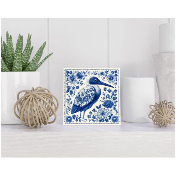 Tegel 15X15 Cm Met Delfts Blauw Cadeau Decoratie | Tegeltjes Met Tekst | Tegeltjes Met Spreuken | Collega | Oma | Opa | Pensioen | Mama | Papa | Vriend Tegel 15x15 cm Delfts blauw