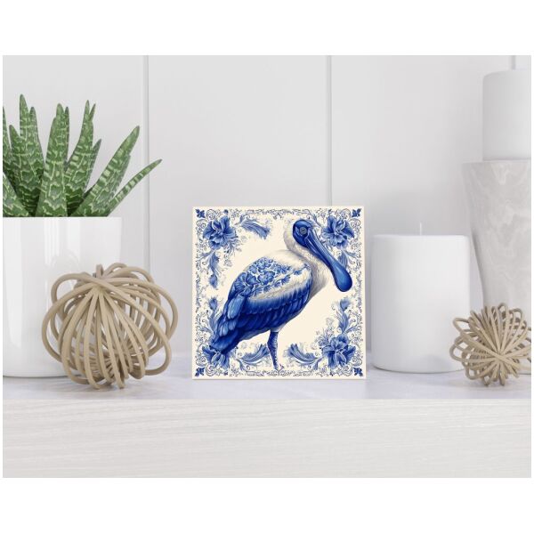 Tegel 15X15 Cm Met Delfts Blauw Cadeau Decoratie | Tegeltjes Met Tekst | Tegeltjes Met Spreuken | Collega | Oma | Opa | Pensioen | Mama | Papa | Vriend Tegel 15x15 cm Delfts blauw