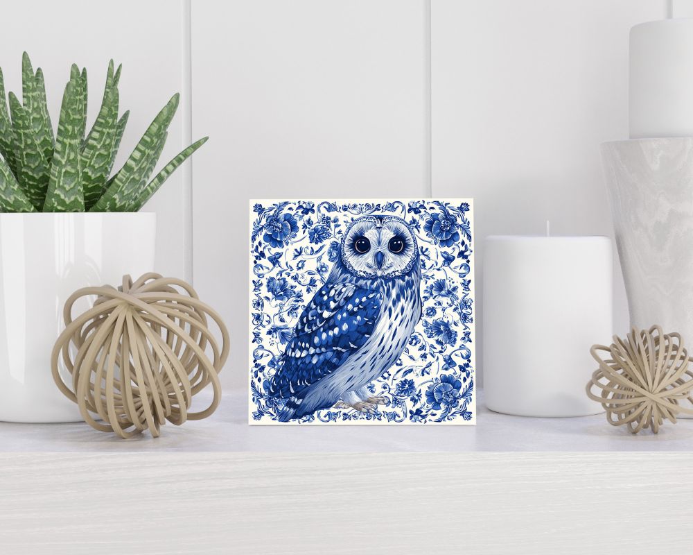 Tegel 15X15 Cm Met Delfts Blauw Cadeau Decoratie | Tegeltjes Met Tekst | Tegeltjes Met Spreuken | Collega | Oma | Opa | Pensioen | Mama | Papa | Vriend Tegel 15x15 cm Delfts blauw