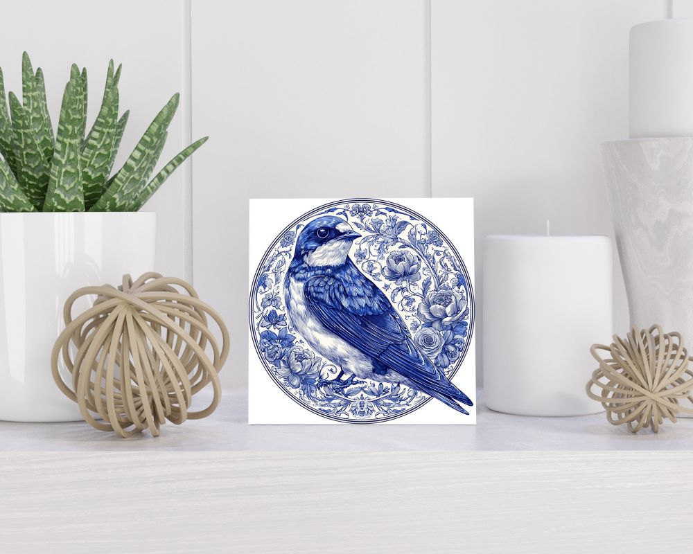 Tegel 15X15 Cm Met Delfts Blauw Cadeau Decoratie | Tegeltjes Met Tekst | Tegeltjes Met Spreuken | Collega | Oma | Opa | Pensioen | Mama | Papa | Vriend Tegel 15x15 cm Delfts blauw