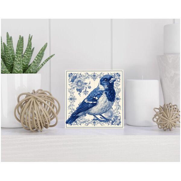 Tegel 15X15 Cm Met Delfts Blauw Cadeau Decoratie | Tegeltjes Met Tekst | Tegeltjes Met Spreuken | Collega | Oma | Opa | Pensioen | Mama | Papa | Vriend Tegel 15x15 cm Delfts blauw