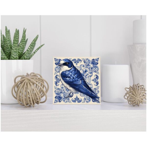 Tegel 15X15 Cm Met Delfts Blauw Cadeau Decoratie | Tegeltjes Met Tekst | Tegeltjes Met Spreuken | Collega | Oma | Opa | Pensioen | Mama | Papa | Vriend Tegel 15x15 cm Delfts blauw