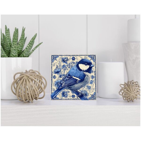 Tegel 15X15 Cm Met Delfts Blauw Cadeau Decoratie | Tegeltjes Met Tekst | Tegeltjes Met Spreuken | Collega | Oma | Opa | Pensioen | Mama | Papa | Vriend Tegel 15x15 cm Delfts blauw