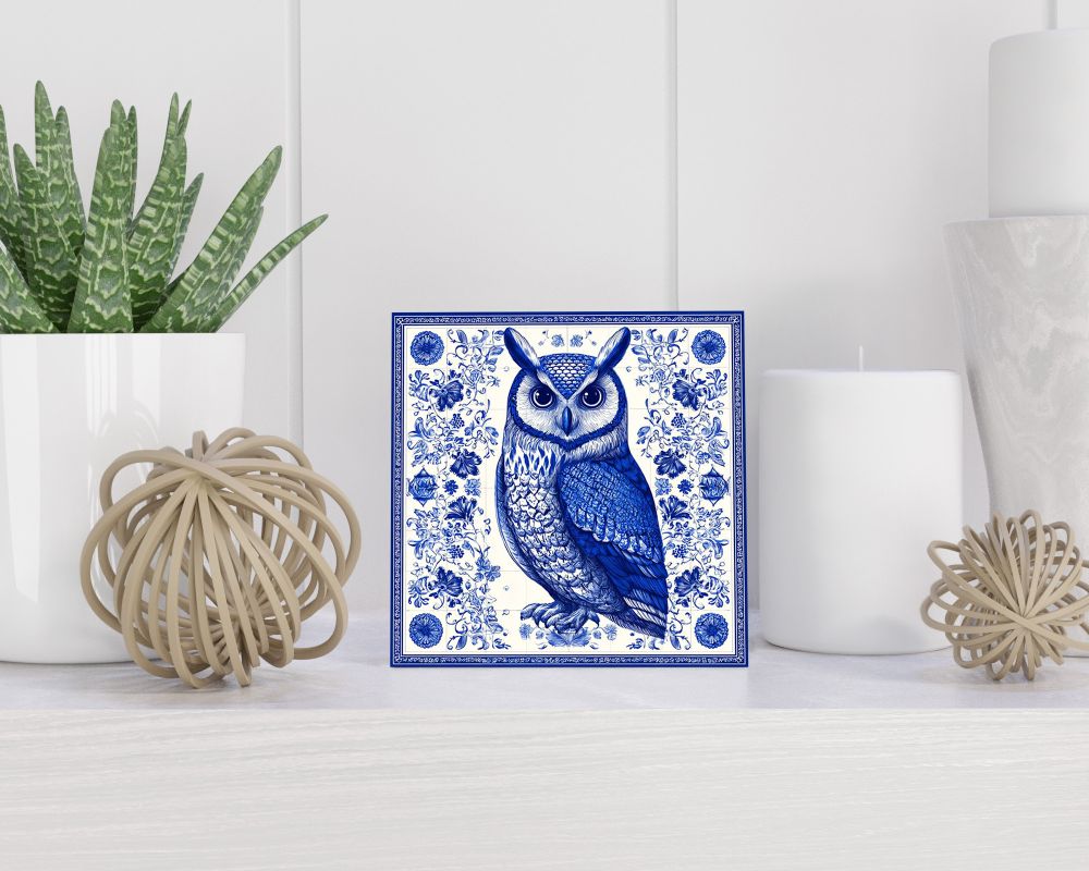 Tegel 15X15 Cm Met Delfts Blauw Cadeau Decoratie | Tegeltjes Met Tekst | Tegeltjes Met Spreuken | Collega | Oma | Opa | Pensioen | Mama | Papa | Vriend Tegel 15x15 cm Delfts blauw