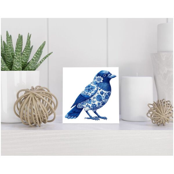 Tegel 15X15 Cm Met Delfts Blauw Cadeau Decoratie | Tegeltjes Met Tekst | Tegeltjes Met Spreuken | Collega | Oma | Opa | Pensioen | Mama | Papa | Vriend Tegel 15x15 cm Delfts blauw