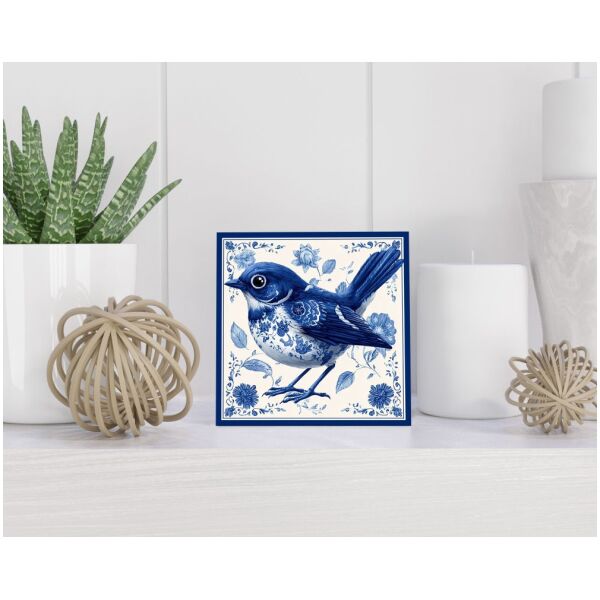 Tegel 15X15 Cm Met Delfts Blauw Cadeau Decoratie | Tegeltjes Met Tekst | Tegeltjes Met Spreuken | Collega | Oma | Opa | Pensioen | Mama | Papa | Vriend Tegel 15x15 cm Delfts blauw