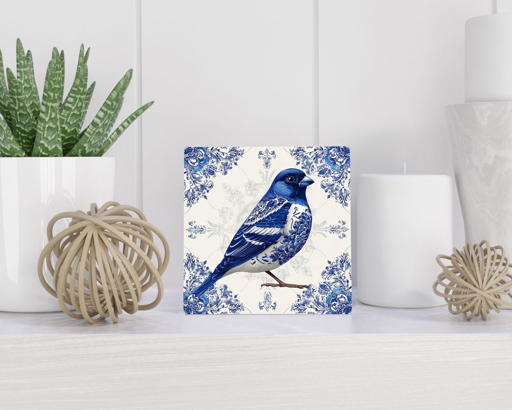 Tegel 15X15 Cm Met Delfts Blauw Cadeau Decoratie | Tegeltjes Met Tekst | Tegeltjes Met Spreuken | Collega | Oma | Opa | Pensioen | Mama | Papa | Vriend Tegel 15x15 cm Delfts blauw