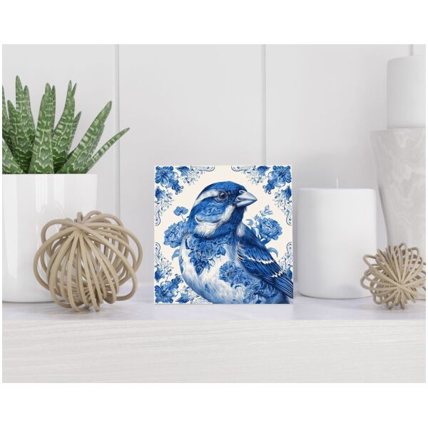 Tegel 15X15 Cm Met Delfts Blauw Cadeau Decoratie | Tegeltjes Met Tekst | Tegeltjes Met Spreuken | Collega | Oma | Opa | Pensioen | Mama | Papa | Vriend Tegel 15x15 cm Delfts blauw