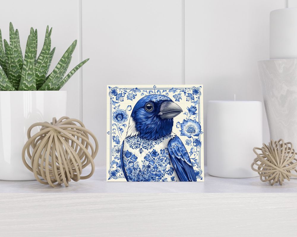 Tegel 15X15 Cm Met Delfts Blauw Cadeau Decoratie | Tegeltjes Met Tekst | Tegeltjes Met Spreuken | Collega | Oma | Opa | Pensioen | Mama | Papa | Vriend Tegel 15x15 cm Delfts blauw