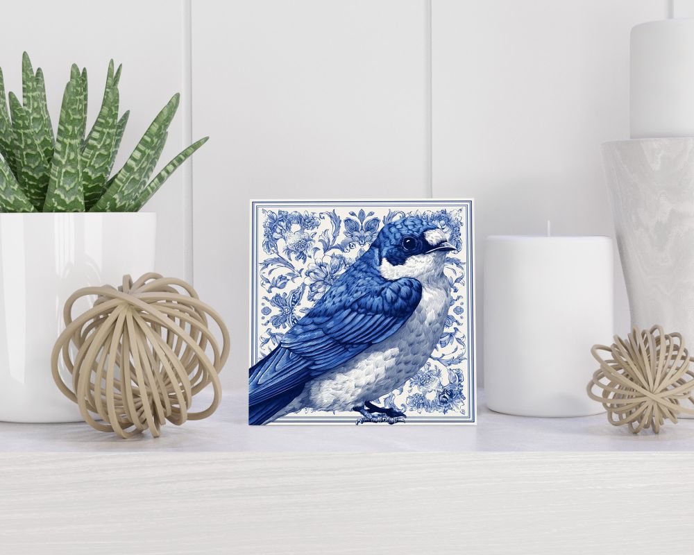 Tegel 15X15 Cm Met Delfts Blauw Cadeau Decoratie | Tegeltjes Met Tekst | Tegeltjes Met Spreuken | Collega | Oma | Opa | Pensioen | Mama | Papa | Vriend Tegel 15x15 cm Delfts blauw