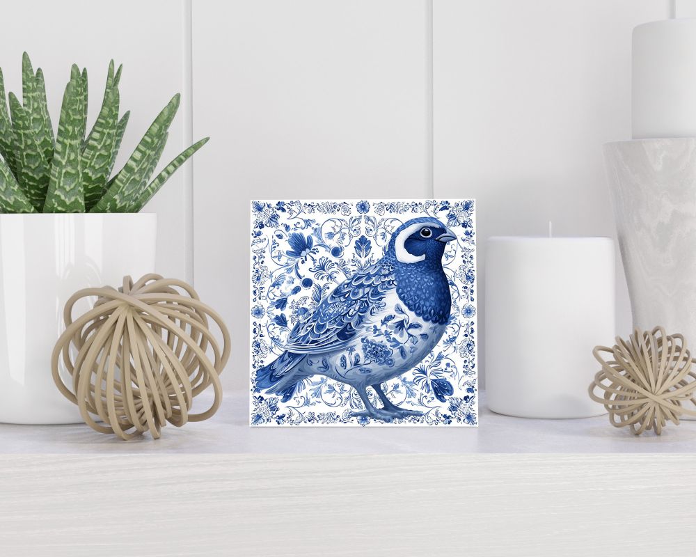 Tegel 15X15 Cm Met Delfts Blauw Cadeau Decoratie | Tegeltjes Met Tekst | Tegeltjes Met Spreuken | Collega | Oma | Opa | Pensioen | Mama | Papa | Vriend Tegel 15x15 cm Delfts blauw