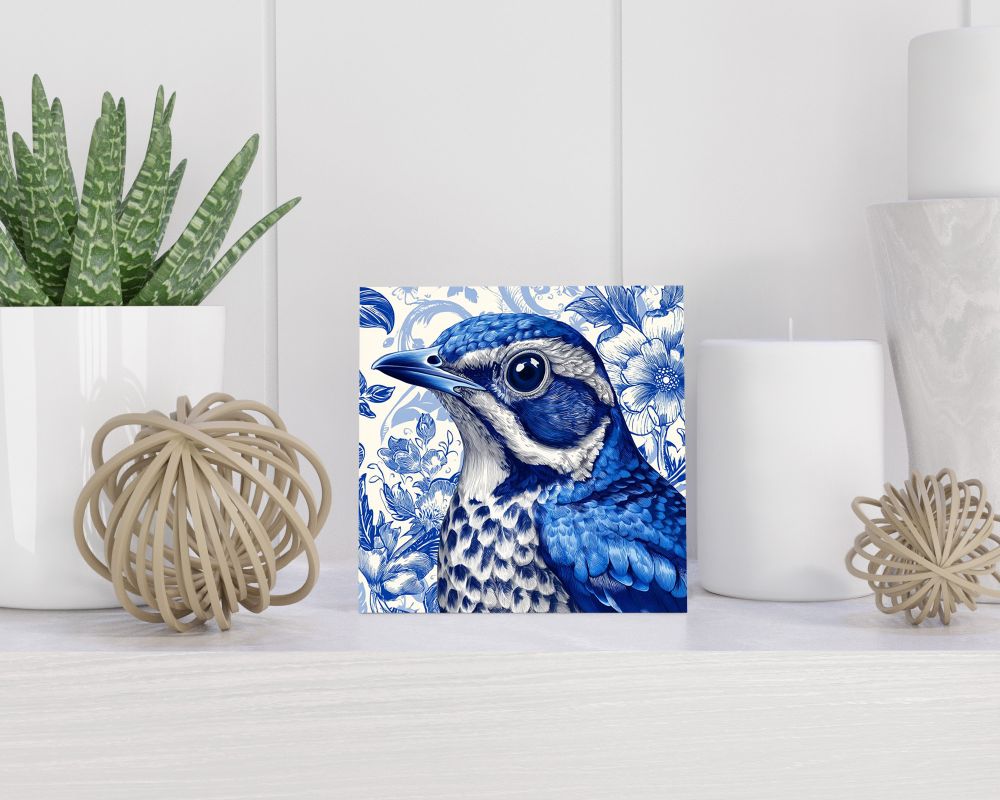 Tegel 15X15 Cm Met Delfts Blauw Cadeau Decoratie | Tegeltjes Met Tekst | Tegeltjes Met Spreuken | Collega | Oma | Opa | Pensioen | Mama | Papa | Vriend Tegel 15x15 cm Delfts blauw