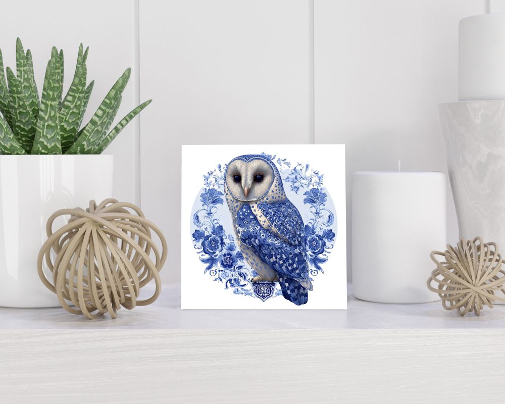 Tegel 15X15 Cm Met Delfts Blauw Cadeau Decoratie | Tegeltjes Met Tekst | Tegeltjes Met Spreuken | Collega | Oma | Opa | Pensioen | Mama | Papa | Vriend Tegel 15x15 cm Delfts blauw