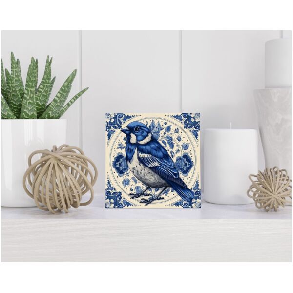 Tegel 15X15 Cm Met Delfts Blauw Cadeau Decoratie | Tegeltjes Met Tekst | Tegeltjes Met Spreuken | Collega | Oma | Opa | Pensioen | Mama | Papa | Vriend Tegel 15x15 cm Delfts blauw