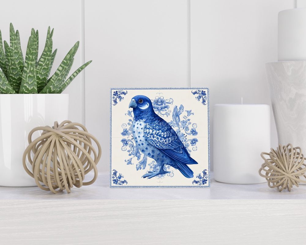 Tegel 15X15 Cm Met Delfts Blauw Cadeau Decoratie | Tegeltjes Met Tekst | Tegeltjes Met Spreuken | Collega | Oma | Opa | Pensioen | Mama | Papa | Vriend Tegel 15x15 cm Delfts blauw