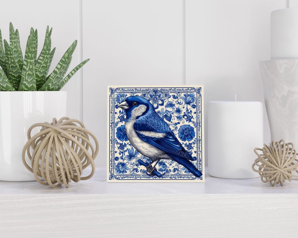 Tegel 15X15 Cm Met Delfts Blauw Cadeau Decoratie | Tegeltjes Met Tekst | Tegeltjes Met Spreuken | Collega | Oma | Opa | Pensioen | Mama | Papa | Vriend Tegel 15x15 cm Delfts blauw