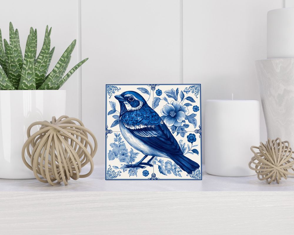 Tegel 15X15 Cm Met Delfts Blauw Cadeau Decoratie | Tegeltjes Met Tekst | Tegeltjes Met Spreuken | Collega | Oma | Opa | Pensioen | Mama | Papa | Vriend Tegel 15x15 cm Delfts blauw