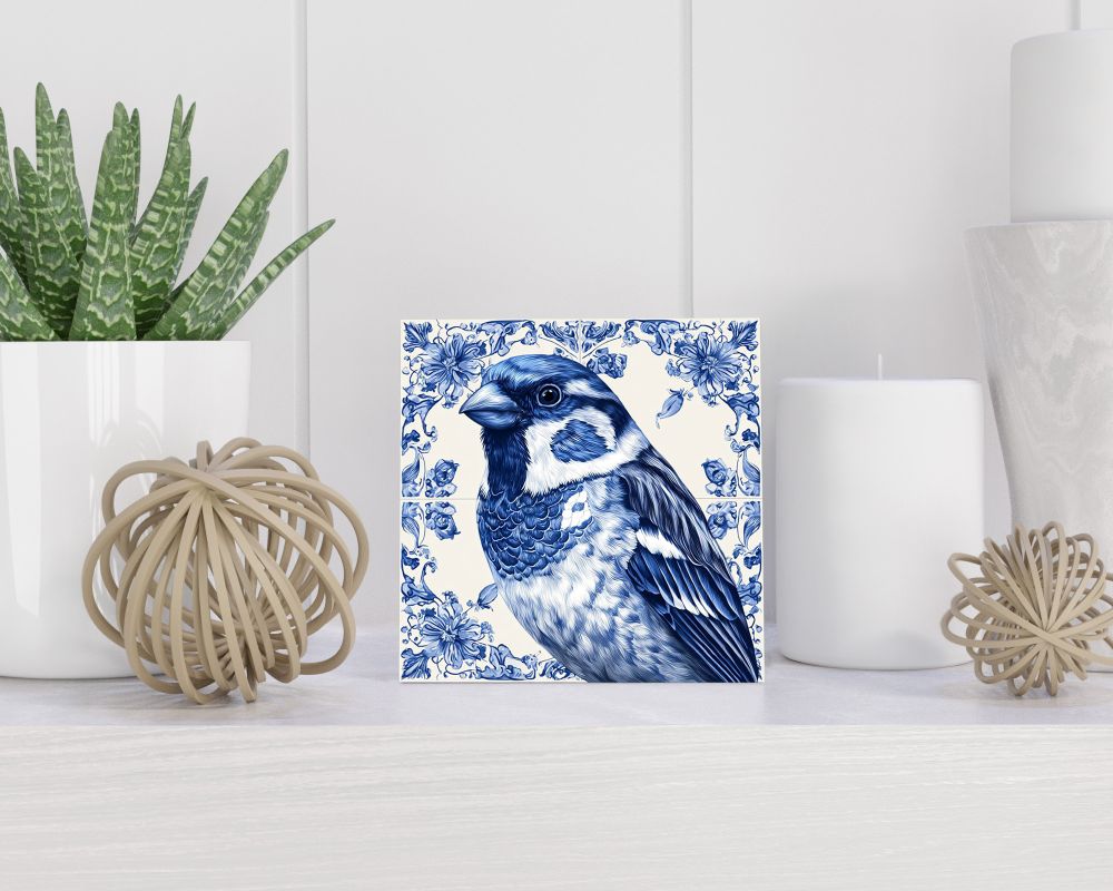 Tegel 15X15 Cm Met Delfts Blauw Cadeau Decoratie | Tegeltjes Met Tekst | Tegeltjes Met Spreuken | Collega | Oma | Opa | Pensioen | Mama | Papa | Vriend Tegel 15x15 cm Delfts blauw