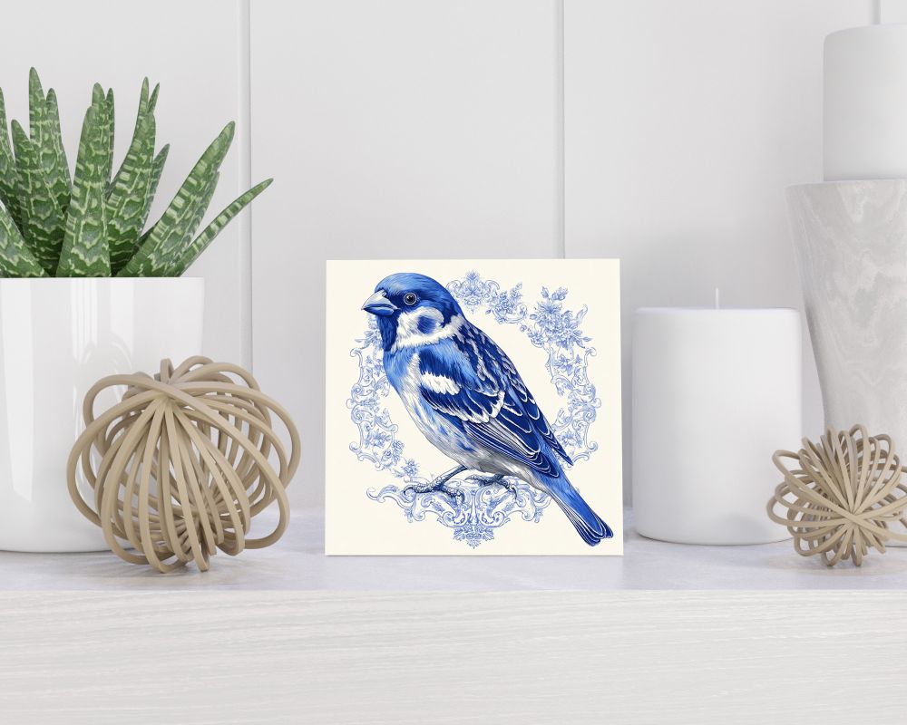 Tegel 15X15 Cm Met Delfts Blauw Cadeau Decoratie | Tegeltjes Met Tekst | Tegeltjes Met Spreuken | Collega | Oma | Opa | Pensioen | Mama | Papa | Vriend Tegel 15x15 cm Delfts blauw