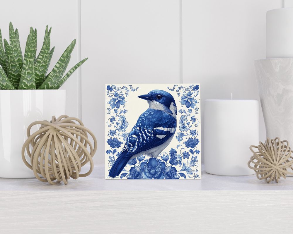 Tegel 15X15 Cm Met Delfts Blauw Cadeau Decoratie | Tegeltjes Met Tekst | Tegeltjes Met Spreuken | Collega | Oma | Opa | Pensioen | Mama | Papa | Vriend Tegel 15x15 cm Delfts blauw